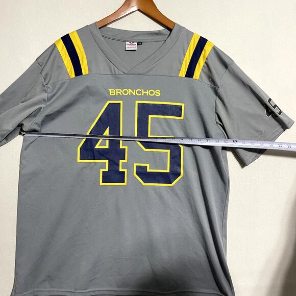 Synergy Imports UCO Broncos #45 Football Jersey Men's‎ Throwback Gray - Size 2XL - Picture 5 of 6